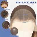 HAIRCUBE 13X4 HD Synthetic Lace Front Wig, Ombre Blonde Glueless Curly Wig, Natural Density Hairline Human-Like Hair Wig for Women