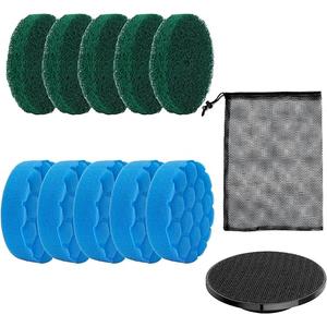 Leebein Electric Spin Scrubber, Cordless Cleaning Brush for Bathroom Shower Tub, IPX7 Waterproof Power Scrubber with 7 Brush Heads, Extendable Long Handle and 2 Speeds Scrubber for Bathtub Floor