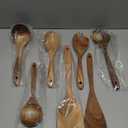 Wooden Non-Stick Kitchen Pan Toolset 7 Pieces Set, Natural Kitchen Utensils Spatula, Wooden Cooking Utensils Spoons, Fried Spatula and Salad Fork