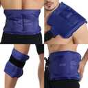 REVIX Ice Pack for Injuries Reusable Gel for Lower Back, Cold Packs for Back Shoulder, Elbow, Hip, Leg, Wrap Around Entire Knee, Soft Cold Compress,16 9" Navy