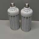 FanNicoo 2 Pack 500W Equivalent LED Corn Light Bulb 5500 Lumen 6500K 60W Large Area Cool Daylight White E26/E27 Medium Base for Outdoor Indoor Garage Warehouse Factory Workshop Street Backyard