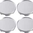 ACROPIX 48mm Inner Diameter 6 Clips 53mm Overall Outer Diameter Wheel Rim Hub Center Caps Cover Silver Tone - Pack of 4