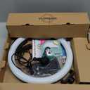 13" Selfie Ring Light with 63" Stand and 3 Phone Holder, 53 Lighting Modes, iPad Holder, Remote, Desk Tripod, RGB Ringlight for iPhone. Vlogging Circle Led Halo Light Photo Video Kit