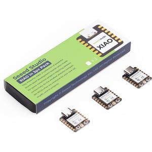 XIAO ESP32C3 3PCS Pack - RISC-V Tiny MCU Board with Wi-Fi and Bluetooth5.0, Battery Charge Supported, Power Efficiency and Rich Interface
