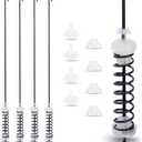 Sets 4Pcs W10780045 NTW4516FW3 NTW4516FW1 NTW4516FW2 NTW4605EW0 NTW4516FW0 Washer Suspension Rod Kit (26.7in) Replaces For Amana Kenmore Whirlpool WTW4800BQ1 WTW4816FW1 WTW4816FW2