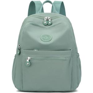Tanweibago Mini Nylon Women Backpacks,11L Small Ladies backpacks Casual Lightweight Women Shopping Travel Daypack (Light Green)