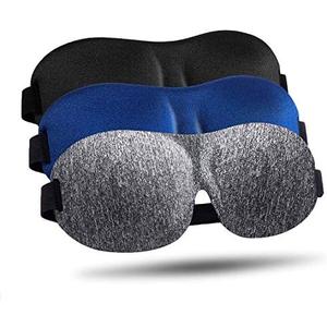 LKY DIGITAL Sleep Mask for Side Sleeper 3 Pack, Blackout 3D Eye Mask for Sleeping, Night Blindfold for Men Women