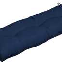 Arden Selections Outdoor Plush Modern Tufted Bench Cushion, 48 x 18, Water Repellent, Fade Resistant, Tufted Bench Cushion for Bench and Swing 48 x 18, Sapphire Blue Leala