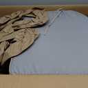 Outdoor Chair Cushions, Fade-Resistant & Water-Resistant, D Shaped Patio Furniture Seat Chair Pads Replacement with Ties, Non-Slip Bottom, Removable Cover, Set of 6, 18.5 x 16 Inch, Natural