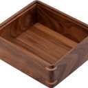 Normcore Compact Storage Box - Compatible Compact Tamping Station - Genuine American Walnut Wood Wooden Espresso Accessory Organizer - Patented Modular Design