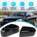 Yumzeco 2PCS Compatible with Honda Accord Mirror Cover 7th Gen 2003 2004 2005 2006 2007, Driver Passenger Side Rearview Mirror Caps Replacement for Honda Accord W/O Light Hole (US Model)- Glossy Black