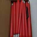 Red Christmas Flameless Taper Candles with Remote, Flickering Battery Operated LED Candlesticks Set of 12