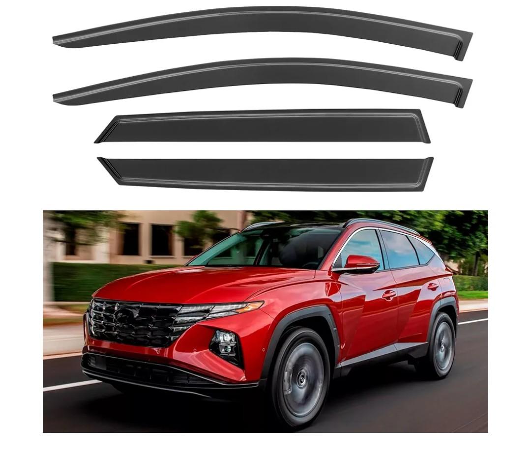 Window Visors Rain Guards for 2022 2023 2024 2025 Hyundai Tucson, Out-Channel Window Vent Wind Deflectors Visors Shades for 22 23 24 25 Tucson SE SEL N-Line Limited