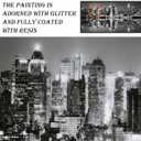 Black and White New York Skyline Cityscape Wall Art Print, 40"L x 20"W