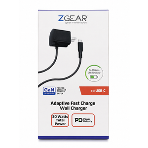 ZGEAR Adaptive Fast Charge Wall Charger 30 Watt