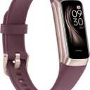 Fitness Tracker with 24/7 Heart Rate Blood Oxygen Sleep Monitor,Activity Tracker with 1.1" AMOLED Touch Color Screen, Multiple Sport Modes Step Counter,IP68 Waterproof for Women Men (Wine Red)