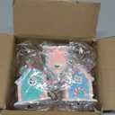 3Pcs Pastel Gingerbread House Ornaments for Christmas Tree Decorations Lighted LED Macaron Color Clay Hanging Candy House Ornament with Rope for Xmas Holiday Party Home Decoration