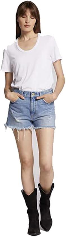 Current/Elliott Womens The Escapade Jean Short  Distressed Denim Summer Shorts (Blue)