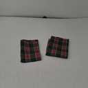 AQOTHES Pack of 2 Christmas Plaid Decorative Throw Pillow Covers Scottish Tartan Cushion Case for Farmhouse Home Holiday Decor Red and Green, 18 x 18 Inches