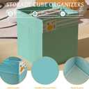homyfort Cube Storage Organizer Bins, 12x12 Inch Fabric Bins for Cube Storage, Foldable Cloth Baskets Box with Handles for Organizing Clothes, Toys in Pantry, Closet Shelf, Nursery, Kids Room (Green)