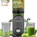 SUSTEAS Cold Press Juicer Machines, 5.3" Feed Chute(50oz Capacity), 300W Slow Masticating Juice Extractor for Whole Fruits and Vegetables, Automatic Feed, High Juice Yield,Easy to Clean, Silver gray