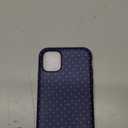 Polka Dot Phone Case for iPhone 13 / iPhone 14 Cute Trendy Pattern Case 6.1", Aesthetic Stylish Print Design Matte Cover Hard PC Shockproof Soft TPU Protection Girls Women Funda, Navy Blue