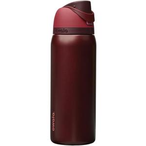 Owala FreeSip Insulated Stainless Steel Water Bottle with Straw, BPAFree Sports Water Bottle, Great for Travel, 32 Oz, Black Cherry