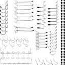 Pegboard Hook 100 Pcs, Heavy Duty Peg Board Hooks fit 1/8"1/4" Pegboards, Pegboard Accessories with Peg Locks for Organizing Various Tools,Peg Board Tool Utility Hooks