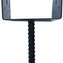 6"x5" 4PCS U Shape Fence Post Holder Black Powder Coated,Ground Spike Post Anchor Metal Concrete Post Anchor Deck Post Base