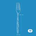 Amazon Basics Disposable Clear Plastic Forks, Premium Quality, 100 Count, Large Pack