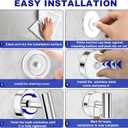 Bntuk Suction Cup Hooks, Shower Hooks for Inside Shower Removable Towel Hooks for Bathroom Window Glass Mirror Tile, Bath Robe Looafh Hook for Hanging Waterproof & Rustproof, Chrome (2 Pack)