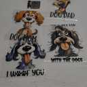 4pcs Dog Dad Mom Iron on Transfers Heat Transfer Decals Iron on Transfers for T Shirts Patches Sticker for Clothes Pillow Covers DIY Appliques