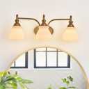 Vintage 3- Light Bathroom Vanity Light Fixtures Modern Vanity Lights for Bedroom Over Mirror