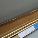 BlastHome Non-Adjustable Luxury Curtain Rods for Windows, 1 Rod Set, 8 foot Fixed Length (Two Rods Connect for a Seamless Look), Brushed Gold