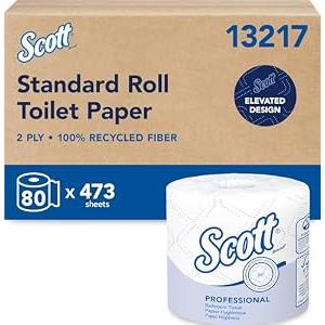 Scott Professional Standard Roll Toilet Paper, Bulk, 80 Rolls (13217)