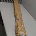 MyGift Large Whitewashed Wood Ladder Blanket Ladder, Farmhouse Style Wall Leaning Towel Rack with 5 Rungs (Graywashed)