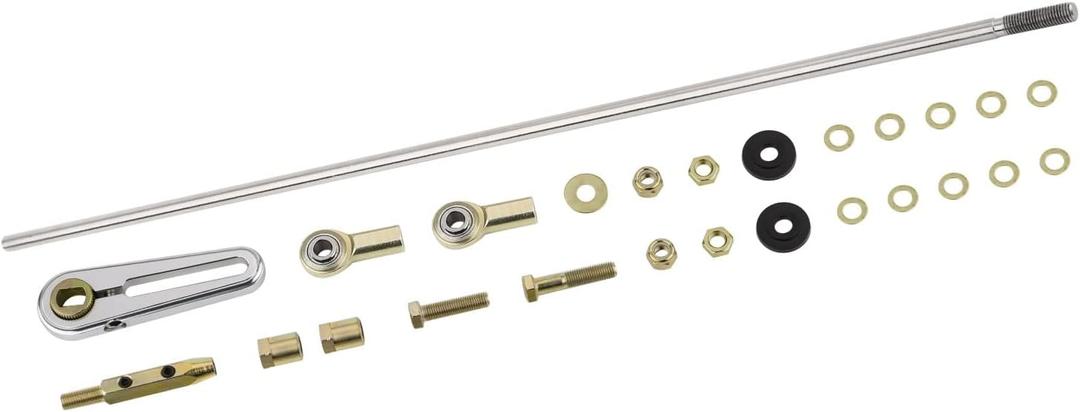 Upgrade Adjustable Transmission Column Shift Linkage Kit Compatible With GM TH-200 200-4R TH-350 TH-400 4L60 4L60E 4L80E 700-R4 Transmission
