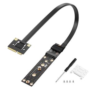 SinLoon Mini PCIE to NGFF M.2 M Key Extender Cable MPCIE Male to M2 Female NVME SSD Riser Cable
