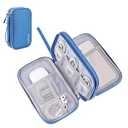 Bevegekos Electronics Organizer Case Travel Accessories Cords Cables Pouch Power Bank Bag (Medium, Azure Blue)