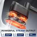 Travel Steamer - Portable Steamer for Clothes, 8FT Power Cord, Handheld Small Size Steam Iron Collapsible Design, Travel College Dorm Home Essentials (Grey)