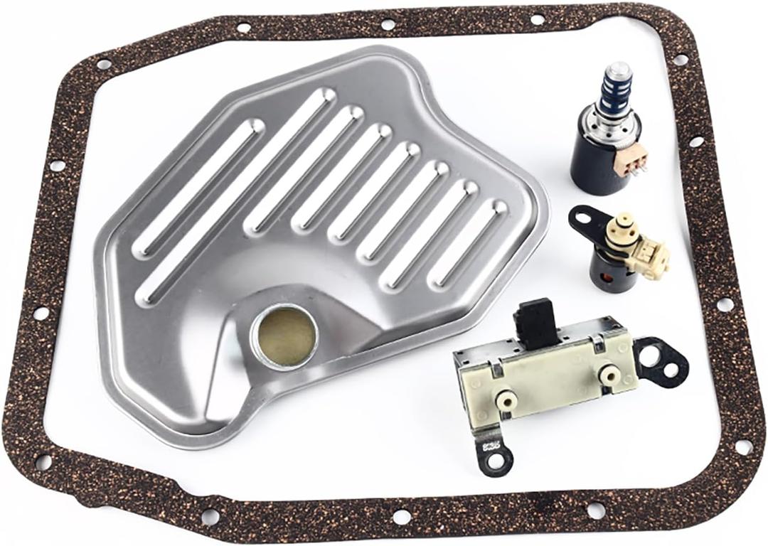 4R70W Short Valve Body Solenoid Kit - Compatible with Ford F-150/E-150 1998-2004 - OEM Replacement Transmission Solenoid Pack with Gaskets & Filters