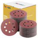 Sanding Disc 5 Inch 8 Hole, 100 Pcs Orbital Sanding Discs Hook and Loop, Sandpaper for Wood, 120 Grit Sand Paper for Random Orbital Sander