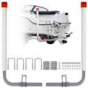 GARVEE 40" 2PCS Rustproof Galvanized Steel Trailer Guide with Light, Boat Trailer Guide, Adjustable Width Design Trailer Guide Poles, Trailer Guides with PVC Pipes with Light