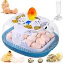 Gpeng Egg Incubator, 16 Eggs Incubator with LED Display, Auto EggTurning, Auto Temperature Control, Egg Candler, for Hatching Chicken Goose Pigeon Quail, Duck