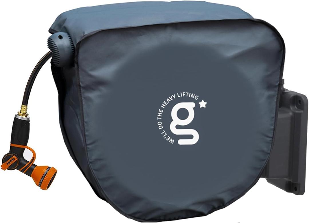 Giraffe Tools AW50 Retractable Garden Hose Reel Cover UV Resistant, Anti-Fading and Waterproof Cover for Water Hose Reel