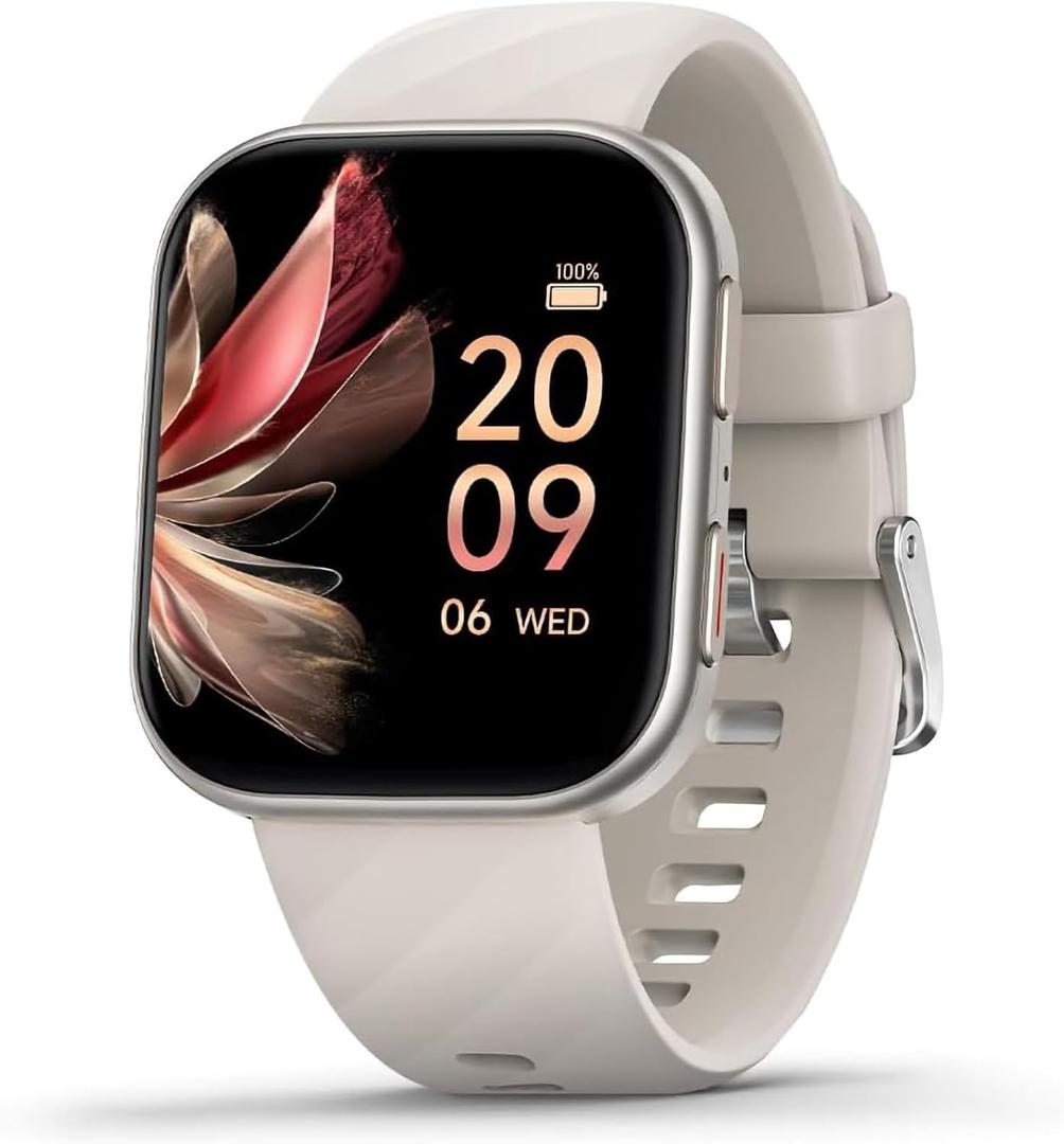 FITVII Health & Fitness Tracker (Answer/Make Calls), Smart Watch with 24/7 Heart Rate and Blood Pressure, Sleep Tracking, Blood Oxygen Monitor, 120+ Sport Modes Activity Tracker for Women Men (Grey)