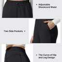 G4Free Smoofit Fleece Lined Sweatpants for Women Wide Leg Drawcord Thermal Casual Pants with Pockets (Black, XL)