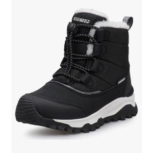 UOVO Boys Snow Boots Boys Winter Boots for Kids Waterproof Winter Snow Boots for Boys Warm Fur Lined Slip Resistant Outdoor (Toddler/Little Boys), Size 35