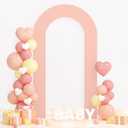 Open Arch Cover 7.2FT Dusty Rose Arch Covers Stretchy Backdrop Double-Sided U Shaped Wedding Arch Cover Spandex Fitted Arch Backdrop Stand Covers for Birthday Party Baby Shower Banquet Decor