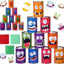 HyDren 13 Pcs Christmas Carnival Can Bean Games Bag Toss Festival Party Games for Kids Adults Carnival Supplies for Outdoor Indoor Family Birthday Homeschooling Lawn Yard Backyard Activities Game